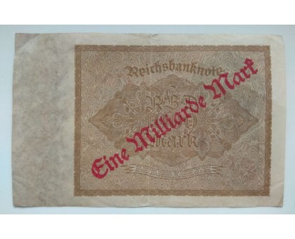 Германия 1000000 (1 миллион марок) 1922 надпечатка на 1000 марок