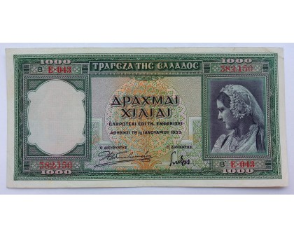 Греция 1000 драхм 1939