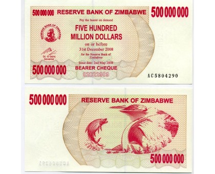 Зимбабве 500000000 долларов 2008
