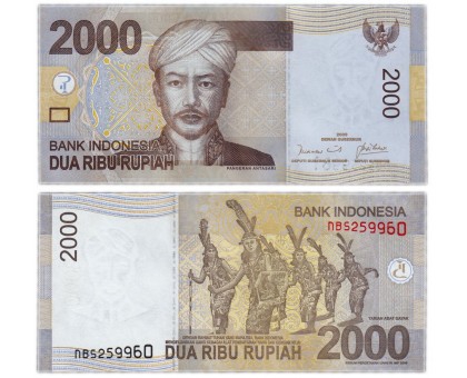 Индонезия 2000 рупии 2009-2016