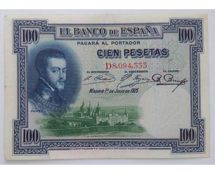 Испания 100 песет 1925
