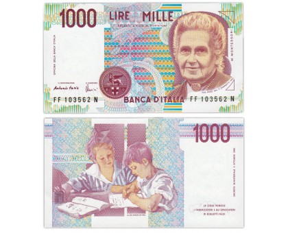 Италия 1000 лир 1990
