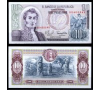 Колумбия 10 песо 1980