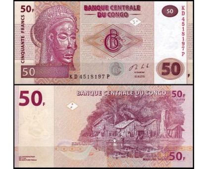 Конго 50 франков 2013