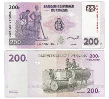Конго 200 франков 2007