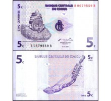 Конго 5 сантимов 1997