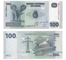 Конго 100 франков 2007-2013