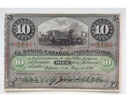 Куба 10 песо 1896