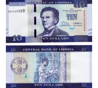 Либерия 10 долларов 2016