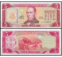 Либерия 5 долларов 2011