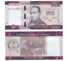 Либерия 5 долларов 2016