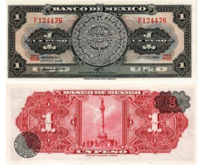 Мексика 1 песо 1969