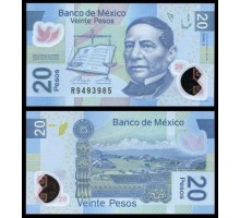 Мексика 20 песо 2016-2017 полимер