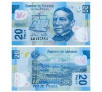 Мексика 20 песо 2006-2018 полимер