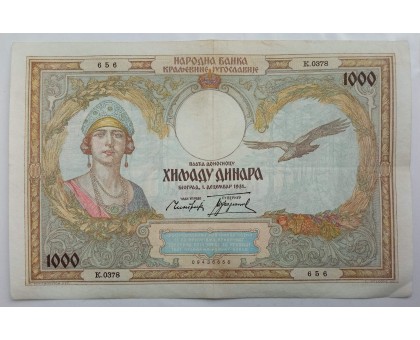Югославия 1000 динар 1931