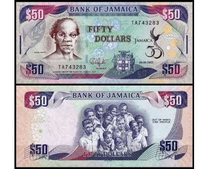 Ямайка 50 долларов 2012 50 лет независимости