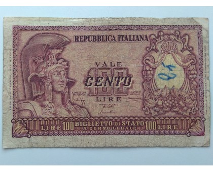 Италия 100 лир 1951