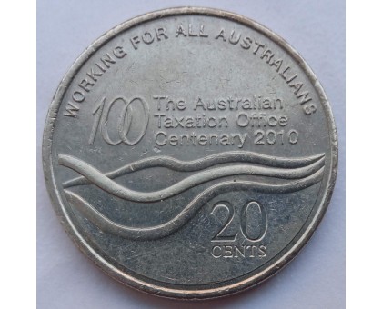 Австралия 20 центов 2010. 100 лет налоговому Управлению