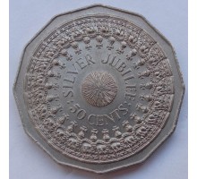 Австралия 50 центов 1977. 25 лет правлению Королевы Елизаветы II