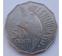 Австралия 50 центов 2000. Смена тысячелетия - 2000 год