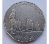 Австралия 50 центов 2005. 60 лет со дня окончания Второй Мировой войны