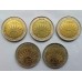 Аргентина 1 песо 2010. 200 лет Аргентинe набор 5 монет