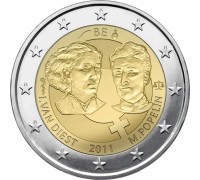 Бельгия 2 евро 2011. 100 лет Международному женскому дню