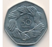 Великобритания 50 пенсов 1973. Вступление в Европейское Экономическое Сообщество
