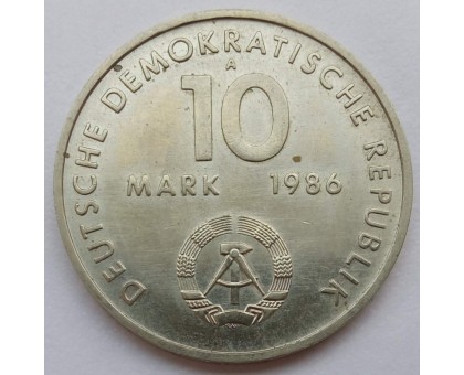 Германия (ГДР) 10 марок 1986. 100 лет со дня рождения Эрнста Тельмана