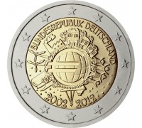 Германия 2 евро 2012. 10 лет наличному Евро