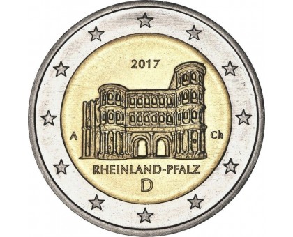 Германия 2 евро 2017. Федеральные земли Германии - Рейнланд-Пфальц