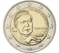 Германия 2 евро 2018. 100 лет со дня рождения Гельмута Шмидта