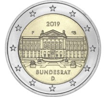 Германия 2 евро 2019. 70 лет Бундесрату