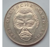 Германия (ФРГ) 2 марки 1988-2001. Людвиг Эрхард, 40 лет Федеративной Республике (1948-1988)