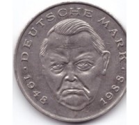 Германия (ФРГ) 2 марки 1988 F. Людвиг Эрхард, 40 лет Федеративной Республике (1948-1988)