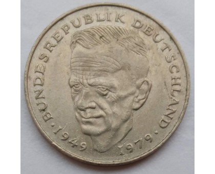 Германия (ФРГ) 2 марки 1990 F. Курт Шумахер, 30 лет Федеративной Республике (1949-1979)