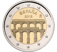 Испания 2 евро 2016. ЮНЕСКО - Акведук в Сеговии