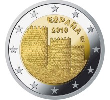 Испания 2 евро 2019. ЮНЕСКО - Авила