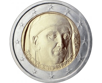 Италия 2 евро 2013. 700 лет со дня рождения Джованни Боккаччо