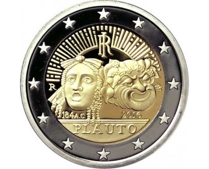 Италия 2 евро 2016. 2200 лет со дня смерти Тита Макция Плавта