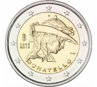 Италия 2 евро 2016. 550 лет со дня смерти Донателло