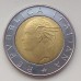 Италия 500 лир 1996. 70 лет Национальному институту статистики