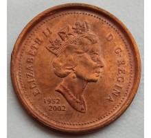 Канада 1 цент 2002. 50 лет правления Королевы Елизаветы II
