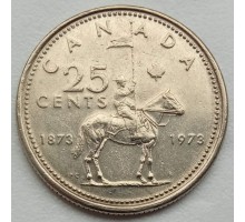 Канада 25 центов 1973. 100 лет конной Полиции Канады