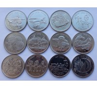 Канада 25 центов 1999. Месяца года. Набор 12 монет
