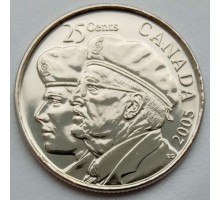 Канада 25 центов 2005. Год Ветеранов