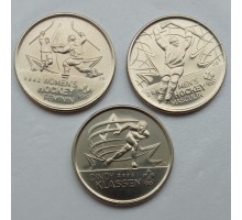 Канада 25 центов 2009. Спорт. Набор 3 монеты