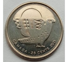 Канада 25 центов 2011. Природа Канады - Сапсан