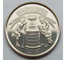 Канада 25 центов 2017. 125 лет Кубку Стенли