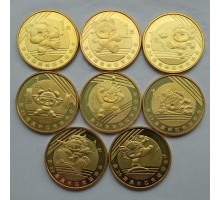 Китай 1 юань 2008. Олимпиада в Пекине. Набор 8 монет